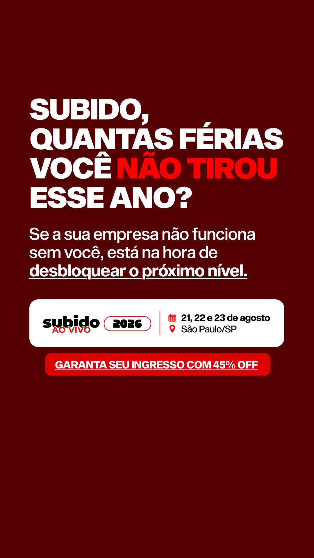 Pedro Sobral - Universo Subido ad creative, July 2026