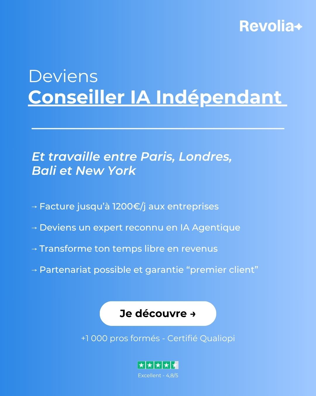 Revolia Groupe ad creative, July 2026