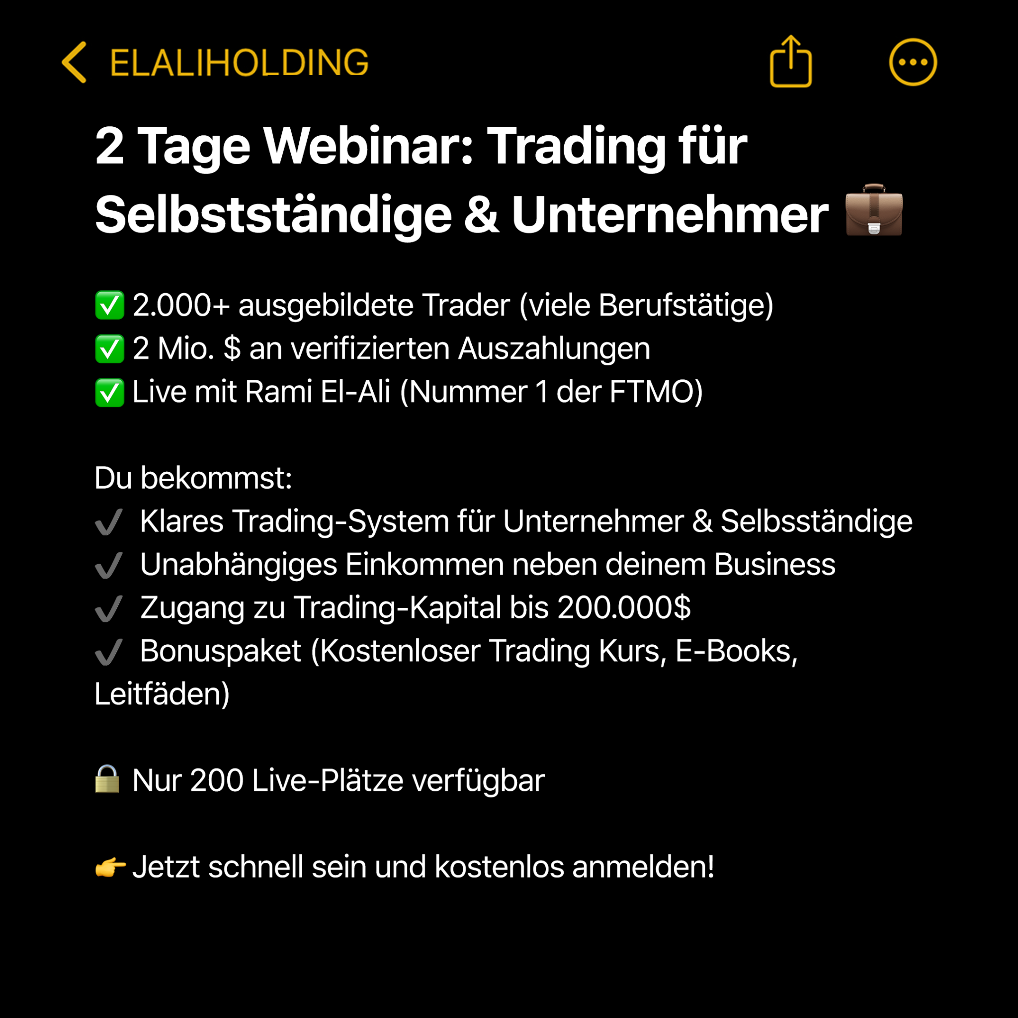 ELALIHOLDING Trading ad creative, June 2026