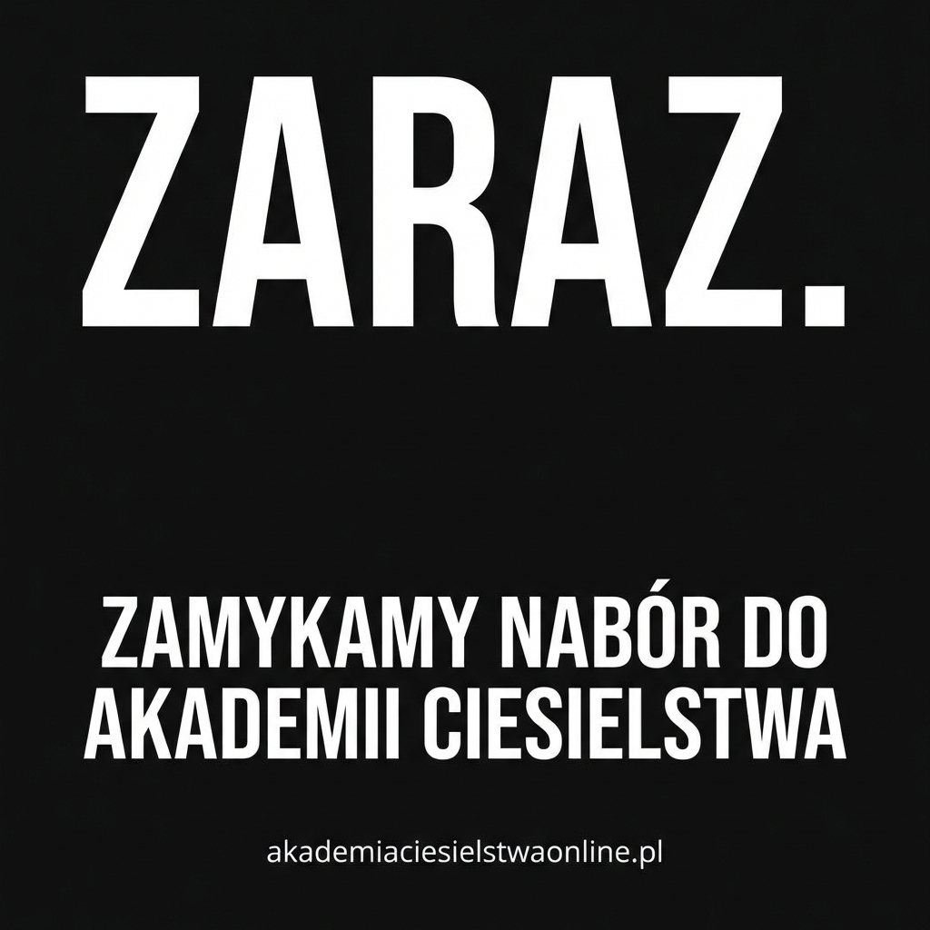 Akademia Ciesielstwa - Michał Sadko ad creative, April 2026