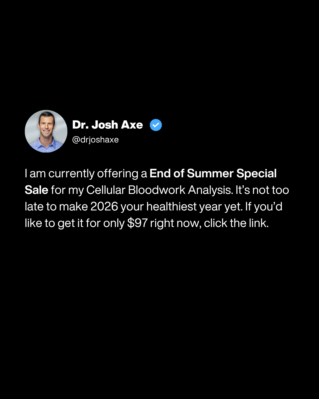 Dr. Josh Axe ad creative, July 2026