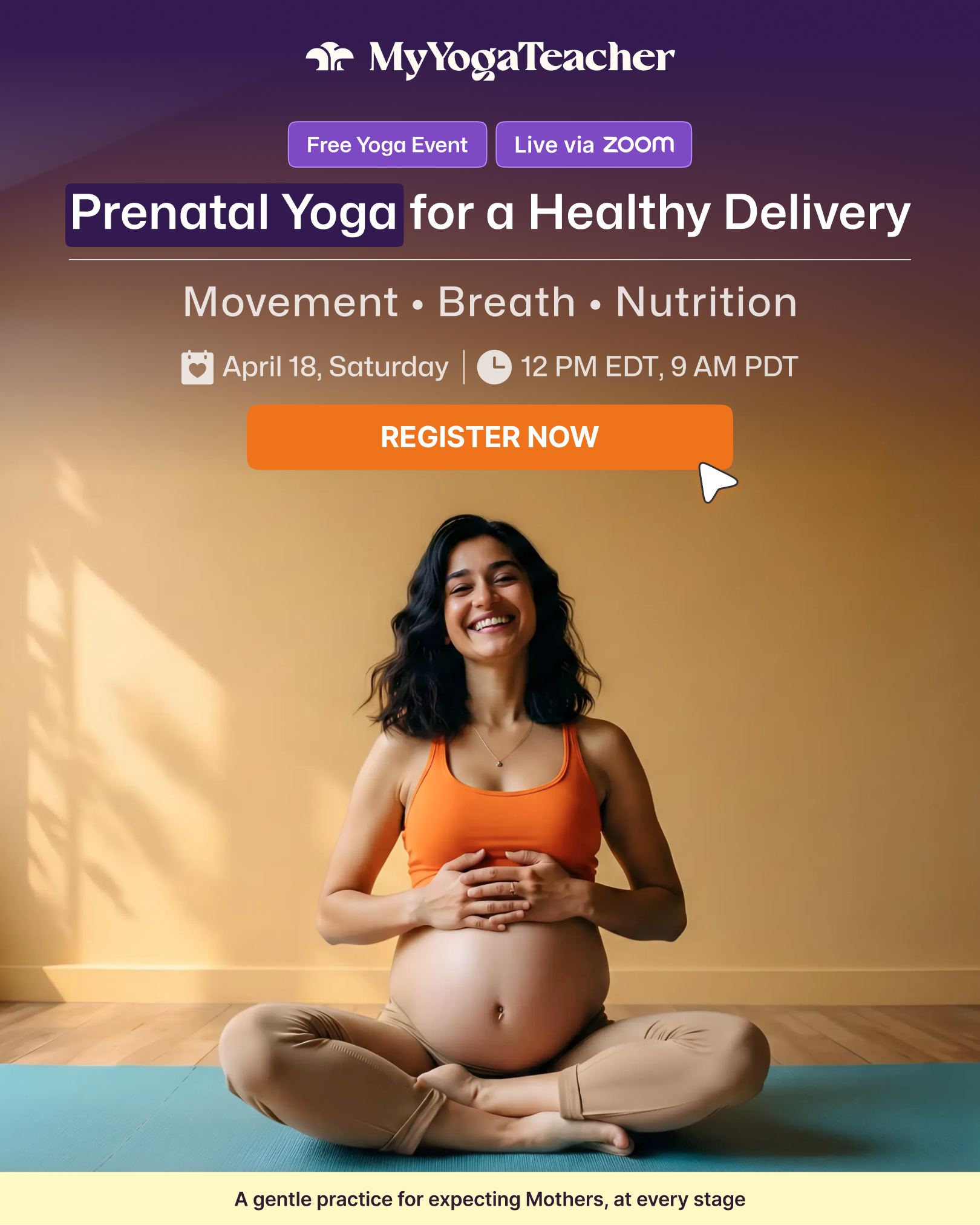 My Yoga Teacher ad creative, April 2026
