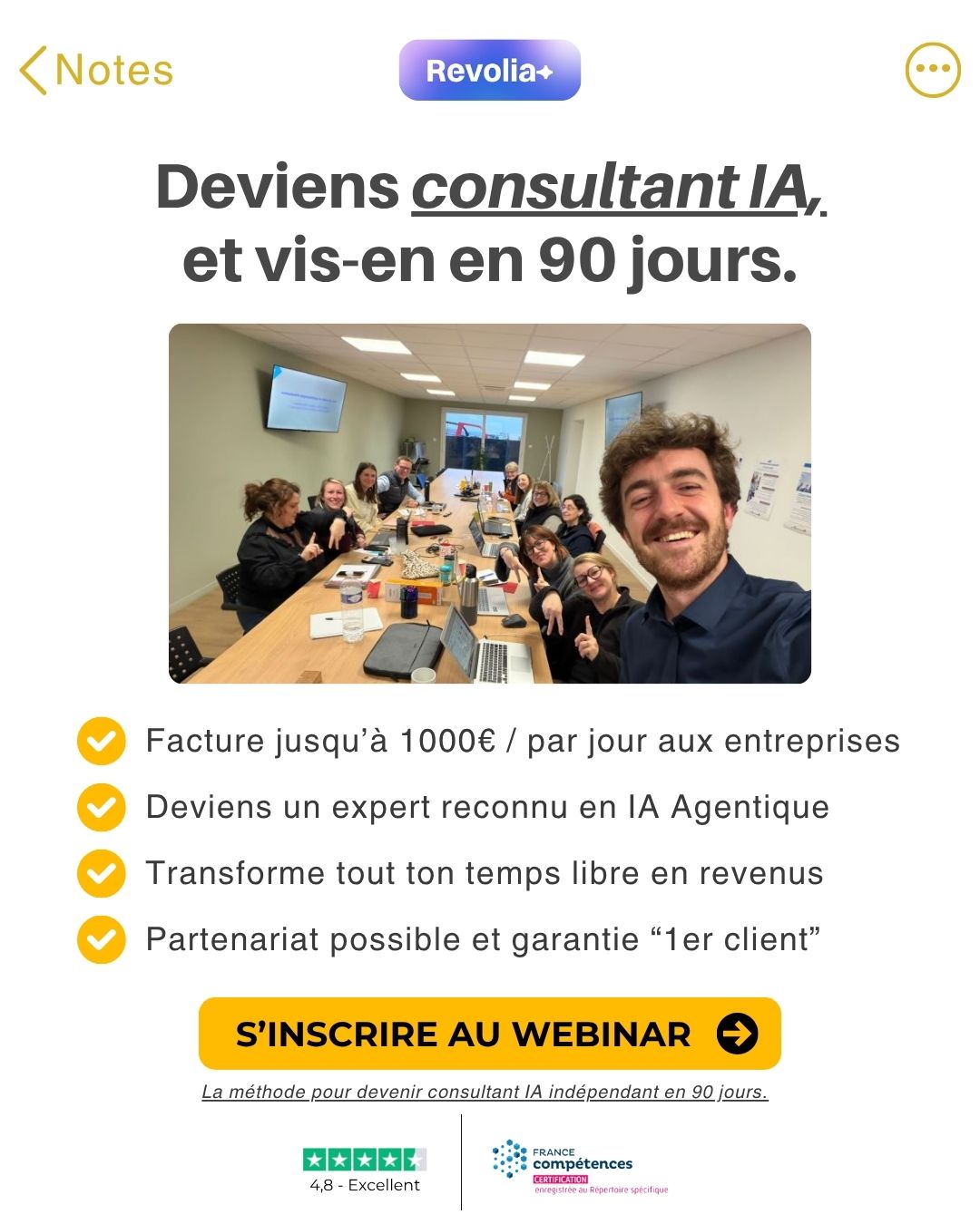 Revolia Groupe ad creative, July 2026