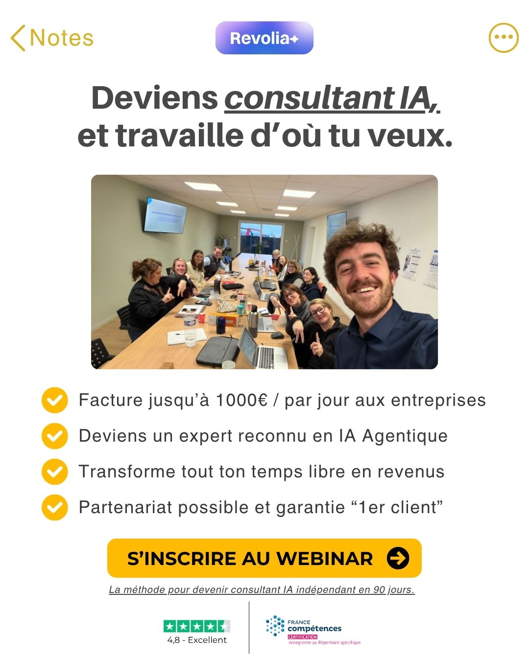 Revolia Groupe ad creative, July 2026
