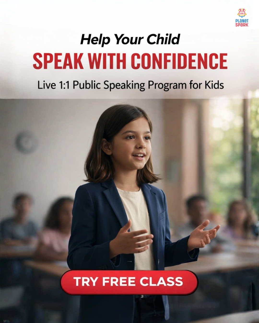 PlanetSpark - The Public Speaking Expert ad creative, July 2026