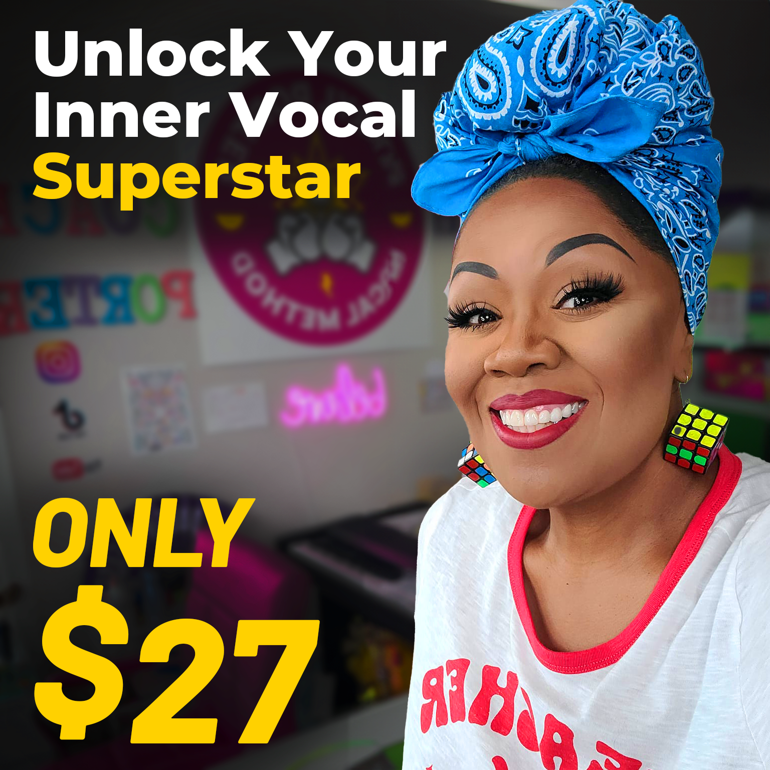 Cheryl Porter Vocal Coach ad creative, July 2026