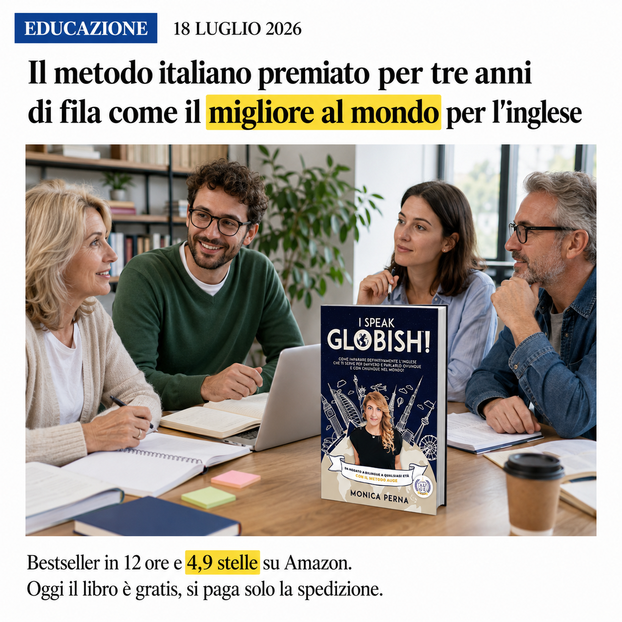 I Speak Globish ad creative, July 2026