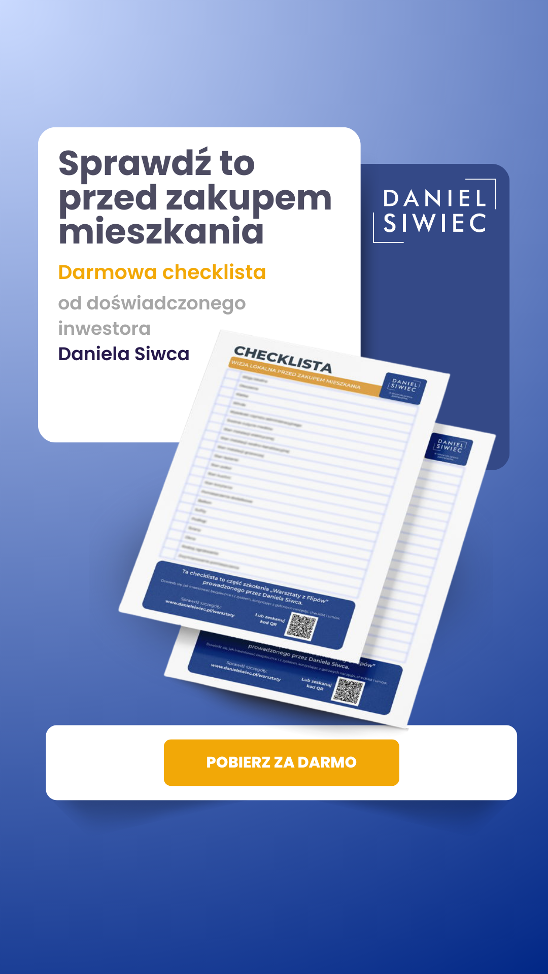 Daniel Siwiec ad creative, July 2026