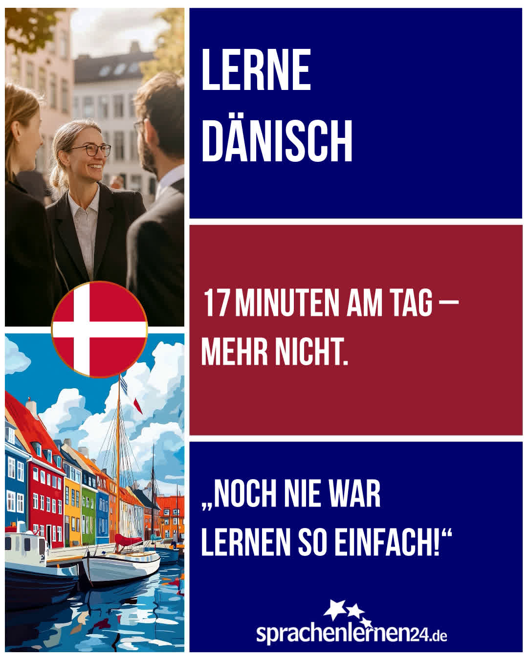 Sprachen lernen in 17 Minuten am Tag ad creative, July 2026