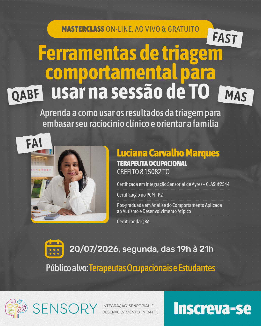 Sensory - Integração Sensorial e Desenvolvimento Infantil ad creative, July 2026