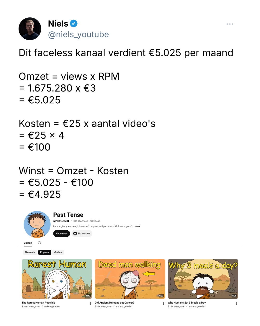 YouTube Niels ad creative, July 2026