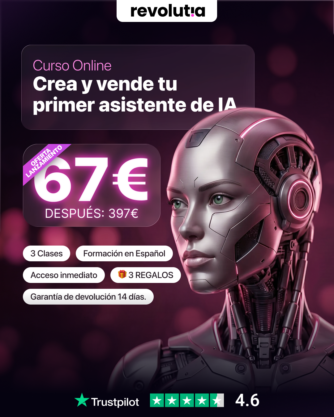 Revolutia.ai ad creative, June 2026