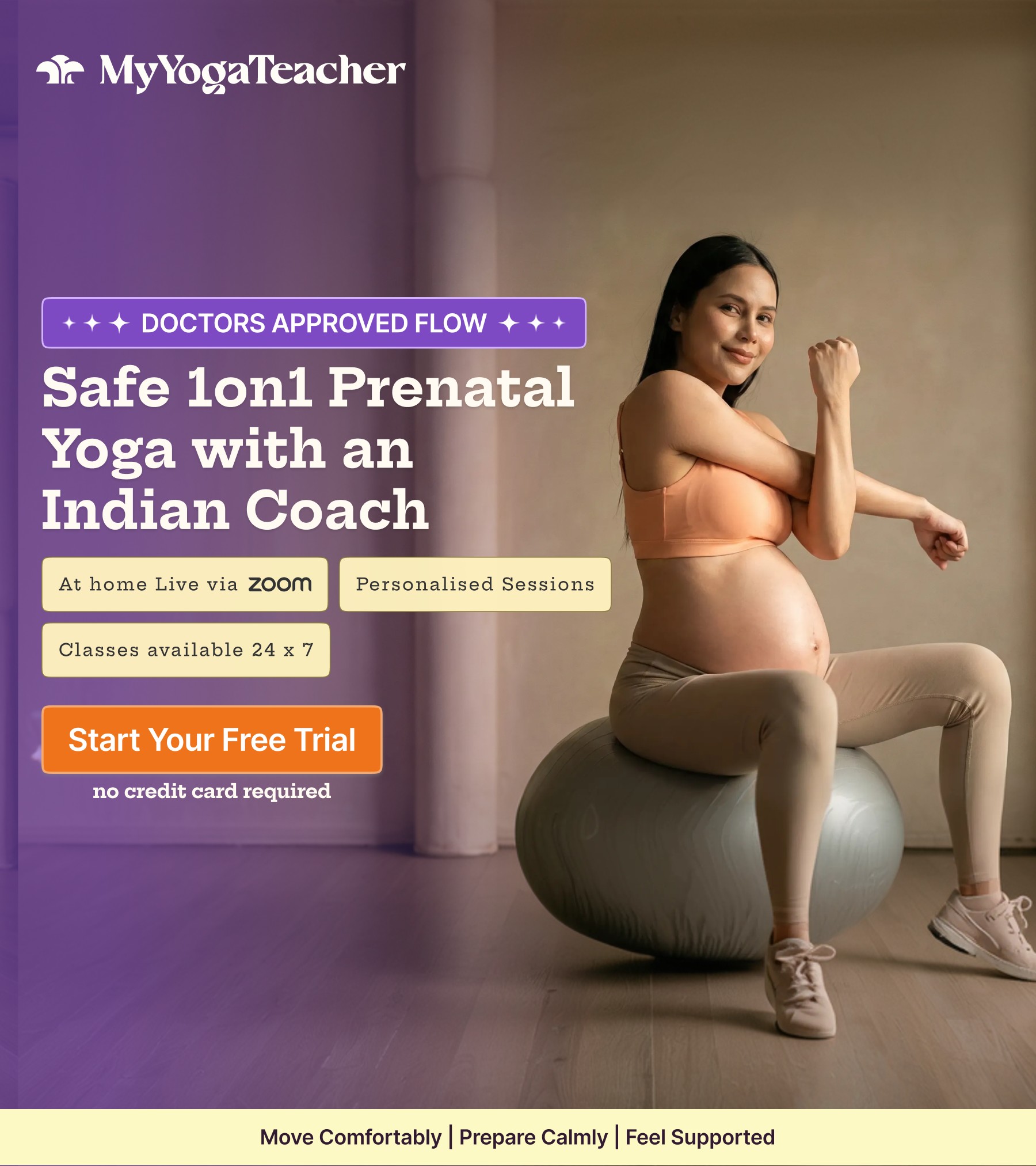 My Yoga Teacher ad creative, April 2026