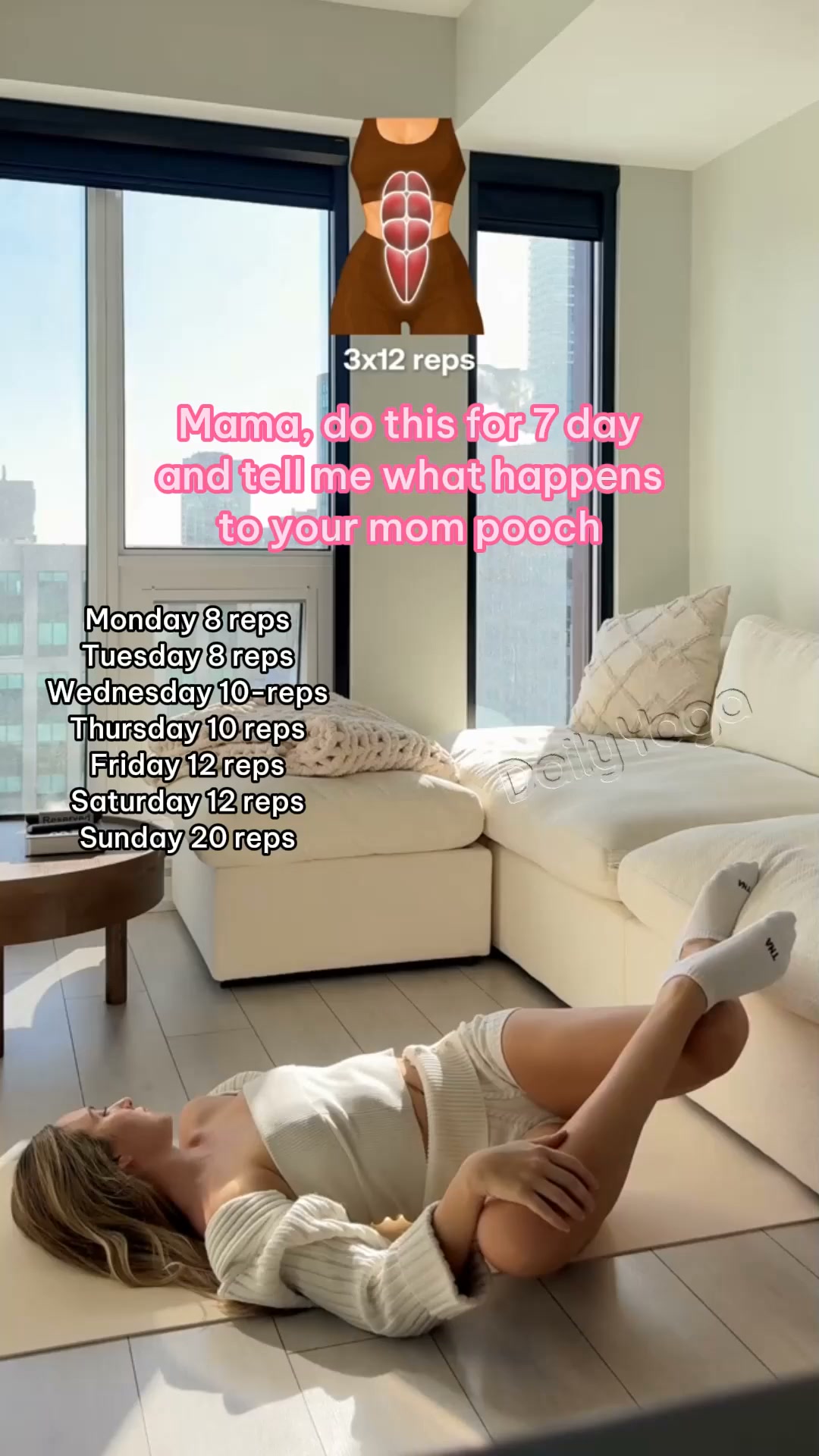 Lazy Yoga 28 Day Challenge ad creative, July 2026