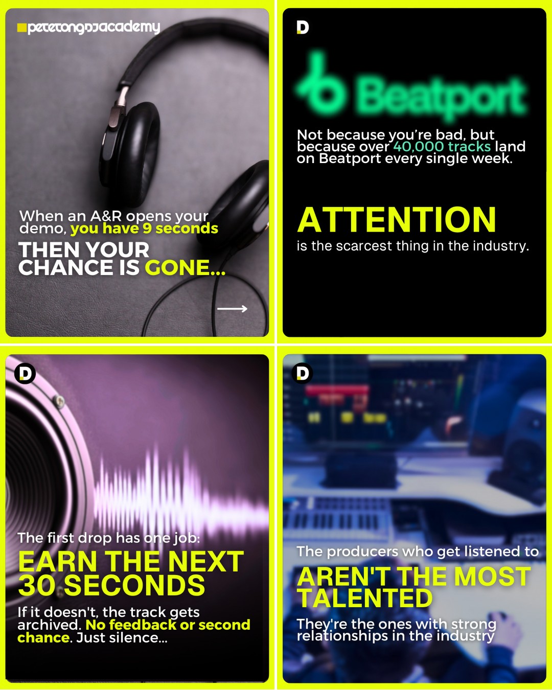Pete Tong DJ Academy PTDJA ad creative, July 2026