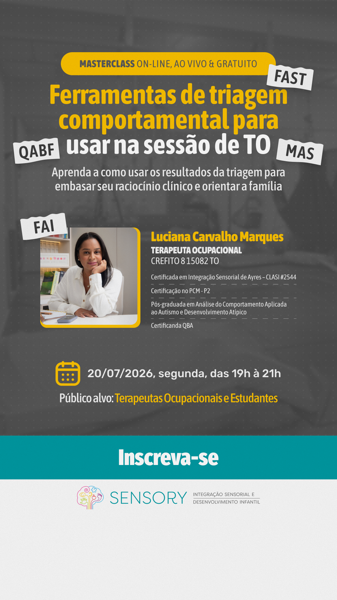 Sensory - Integração Sensorial e Desenvolvimento Infantil ad creative, July 2026