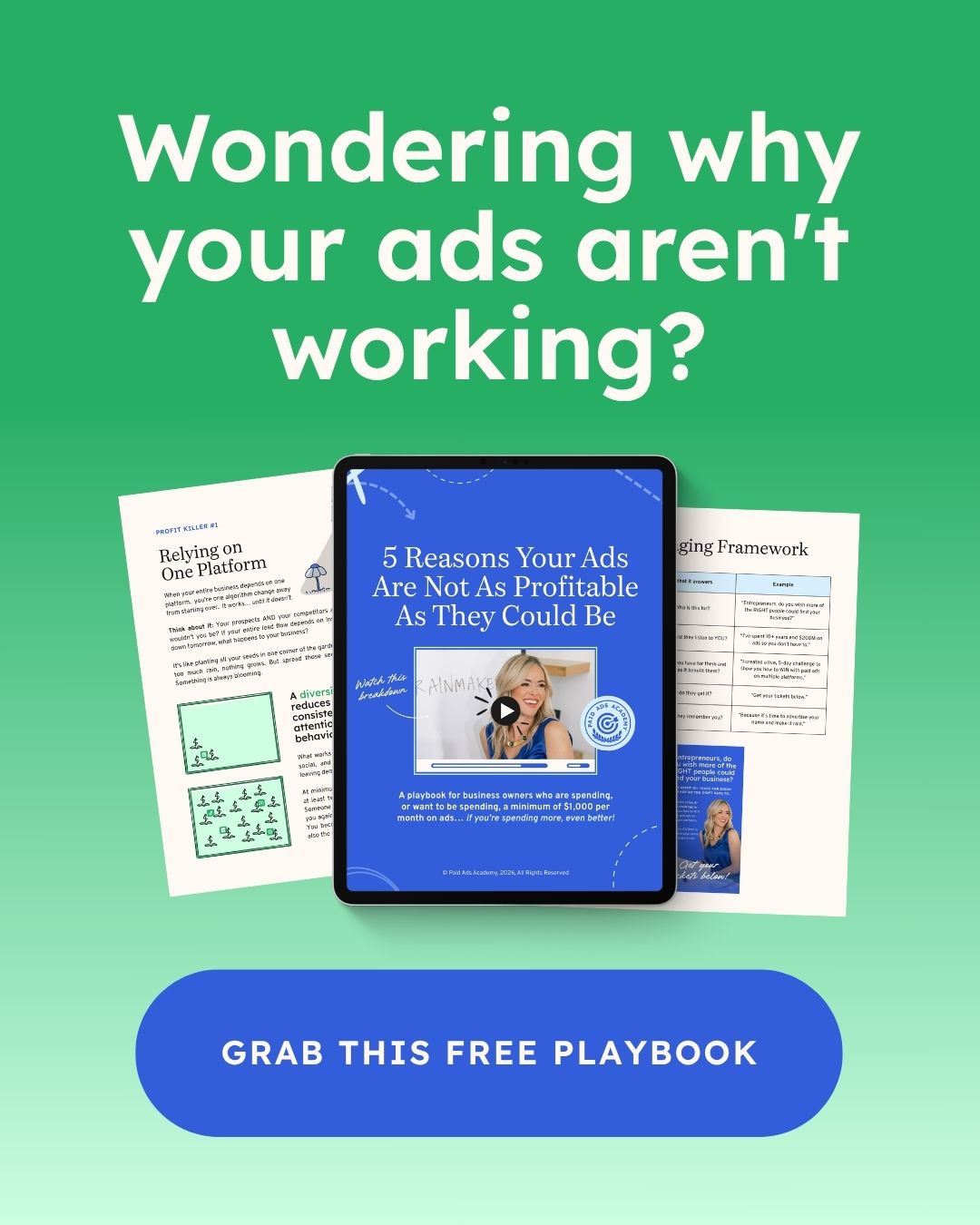 Paid Ads Academy ad creative, June 2026