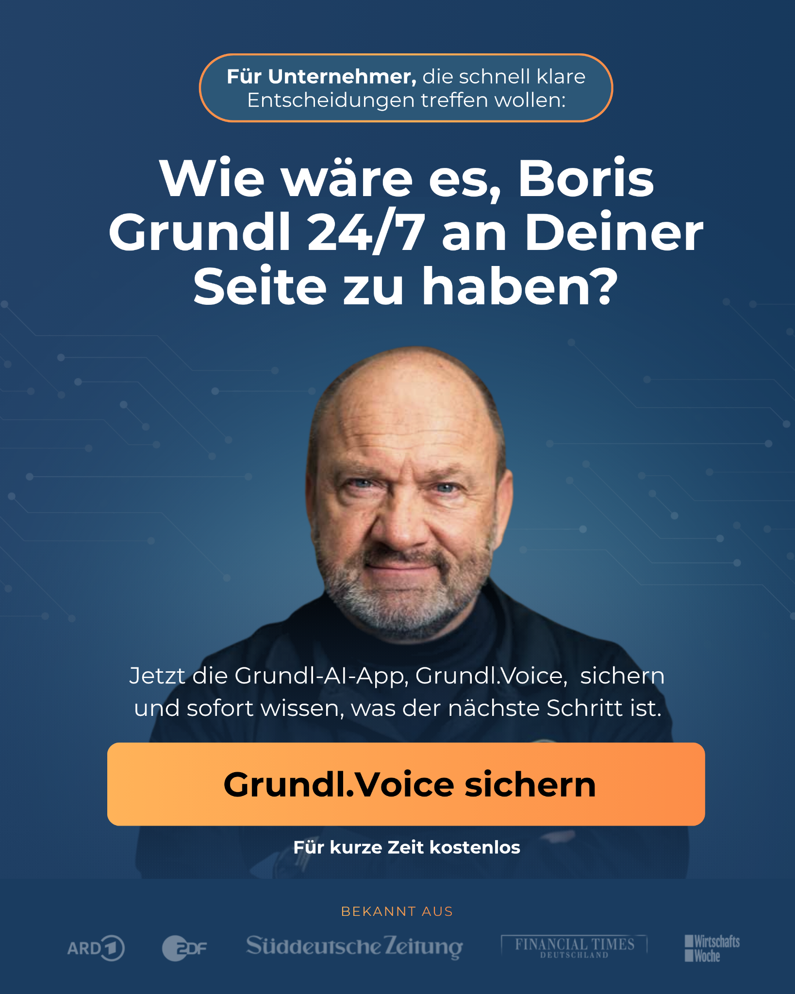 Boris Grundl ad creative, July 2026