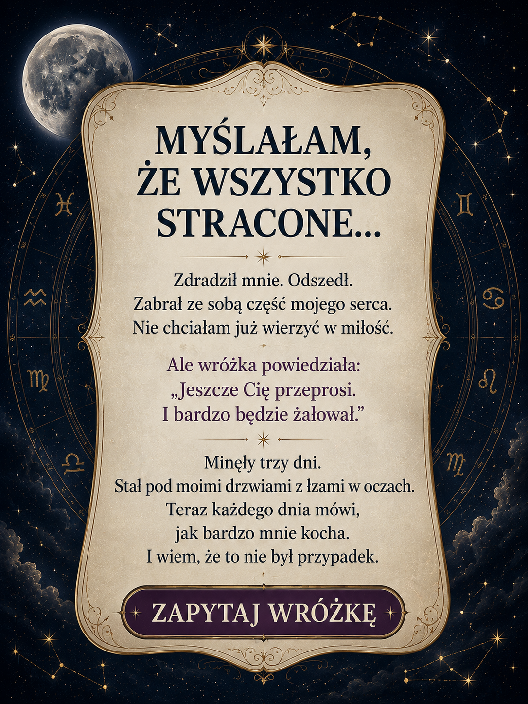 Astrolog.Live - wróżby online ad creative, July 2026