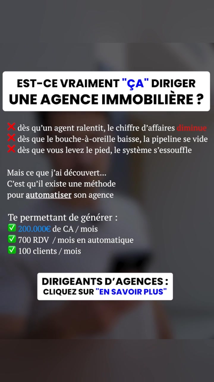 Développer son activité dans l'immobilier ad creative, July 2026