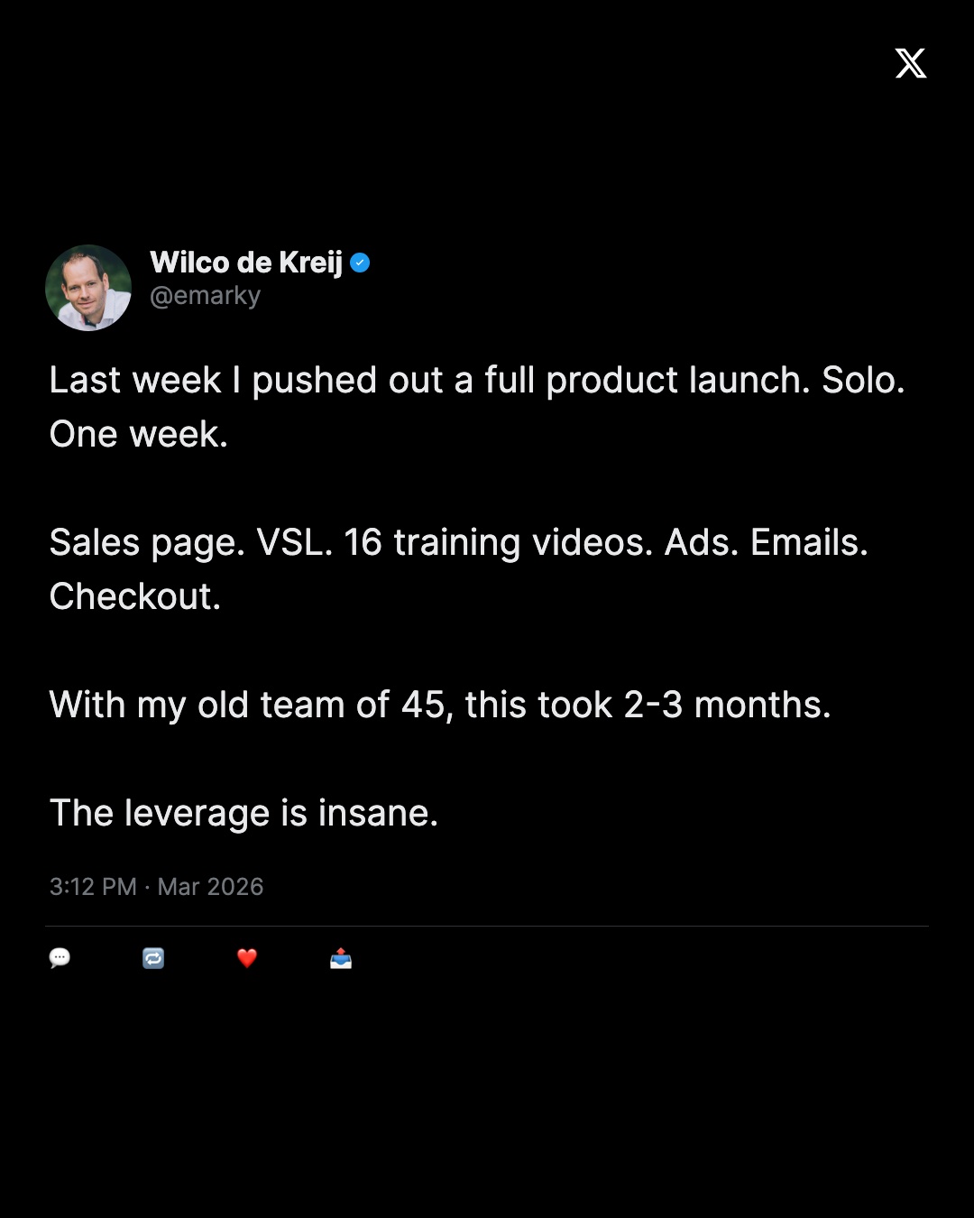 Wilco de Kreij ad creative, June 2026