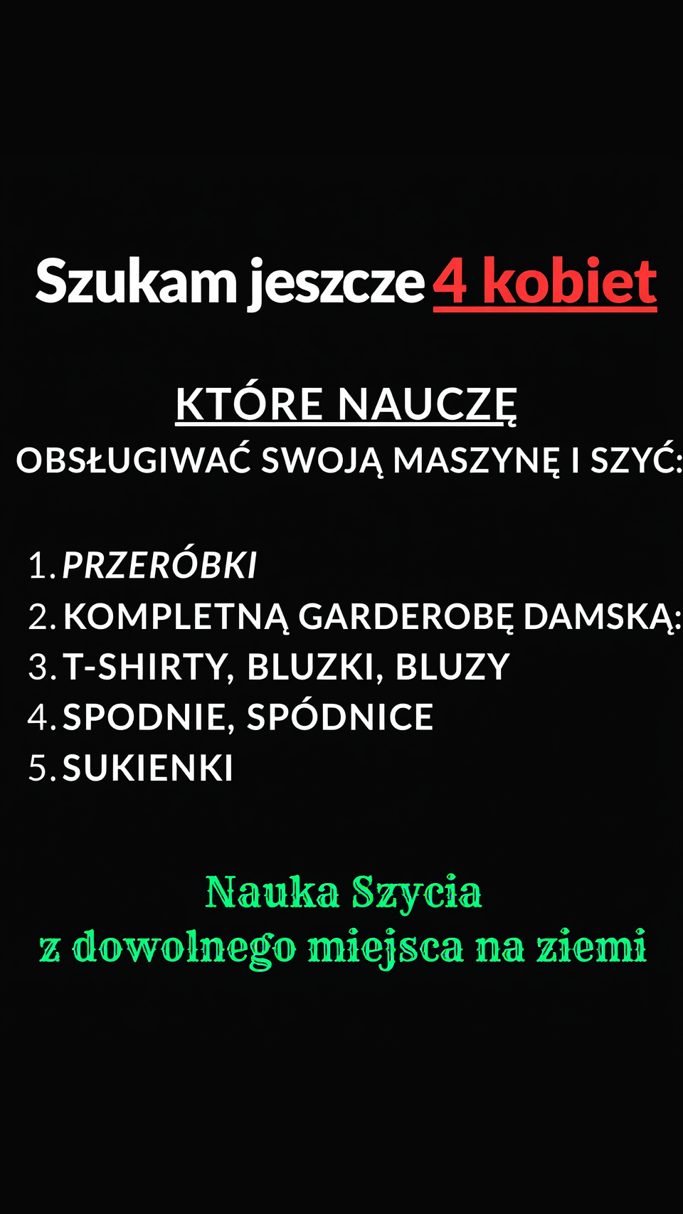 Kursy Kroju i Szycia ad creative, July 2026