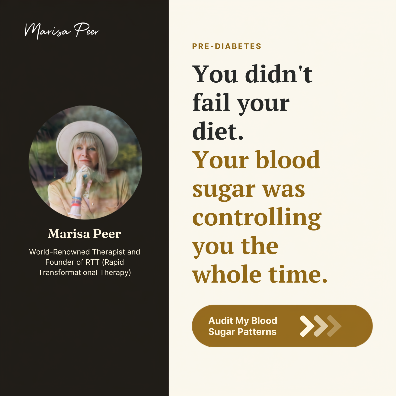 Marisa Peer ad creative, July 2026