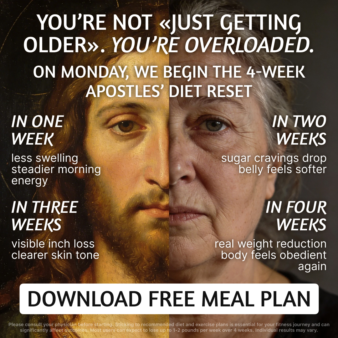 The Apostolic Diet ad creative, April 2026
