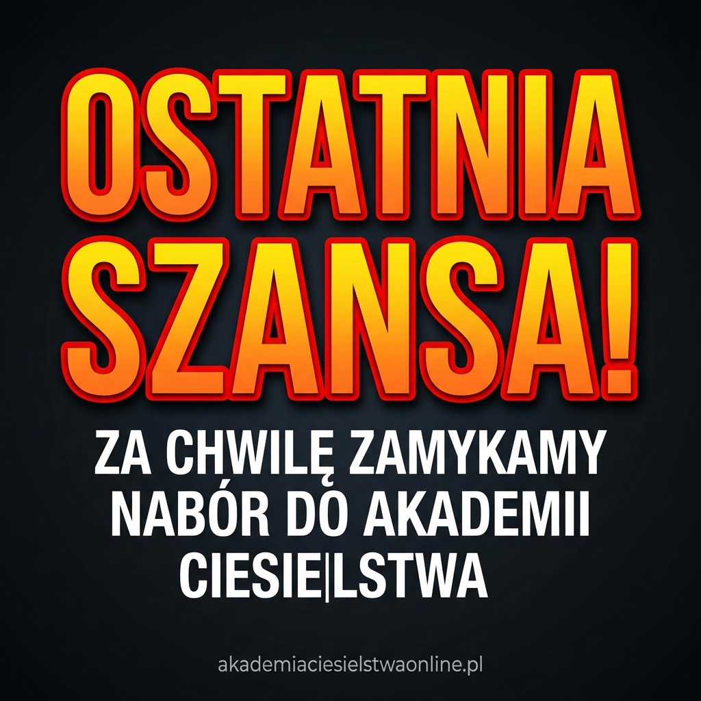 Akademia Ciesielstwa - Michał Sadko ad creative, April 2026